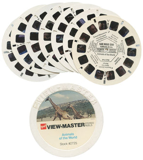 DALIA - Animals of the World - 7 View-Master Reels - vintage - 3D Reels Plus Storage Case Canister 3Dstereo 