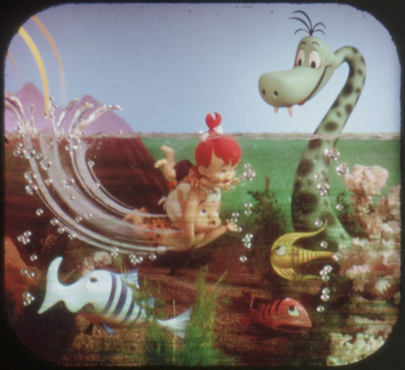 DALIA - Fred Flintstone and Friends - 7 View-Master Reels - vintage - 3D Reels Plus Storage Case Canister 3Dstereo 