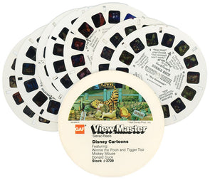 Disney Cartoon - 7 View-Master Reels - vintage - 3D Reels Plus Storage Case - 2729x Canister 3Dstereo 