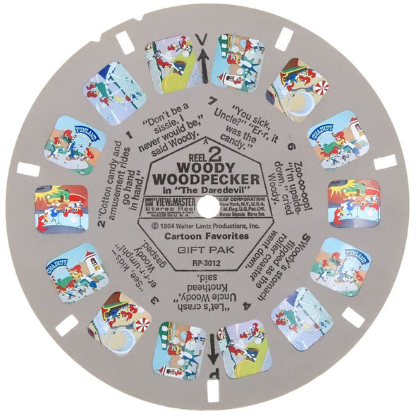 DALIA - Cartoon Favorites - 7 View-Master Reels - vintage - 3D Reels Plus Storage Case Canister 3Dstereo 