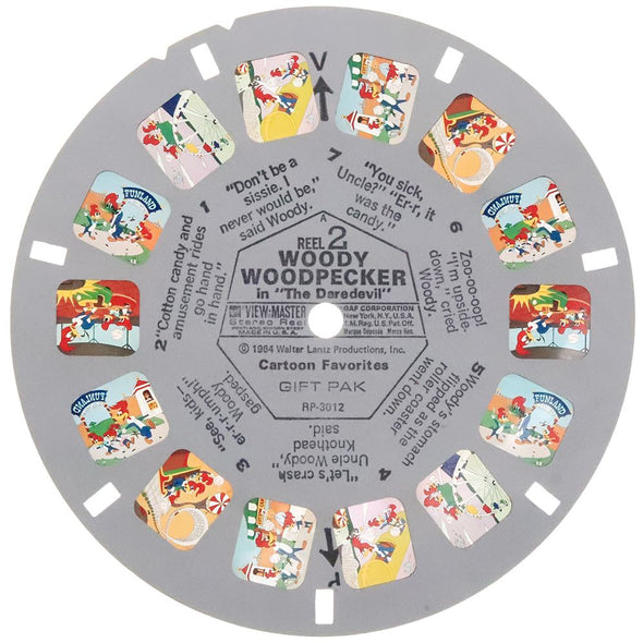 DALIA - Cartoon Favorites - 7 View-Master Reels - vintage - 3D Reels Plus Storage Case Canister 3Dstereo 
