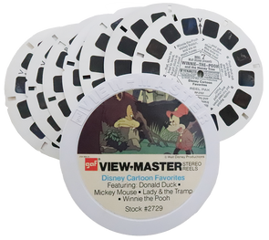 Disney Cartoon Favorites - 7 View-Master Reels - vintage - 3D Reels Plus Storage Case - 2729