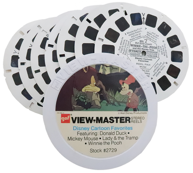 Disney Cartoon Favorites - 7 View-Master Reels - vintage - 3D Reels Plus Storage Case - 2729