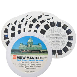 Walt Disney World, Florida - 7 View-Master - vintage - 3D Reels Plus Storage Case Canister 3Dstereo 