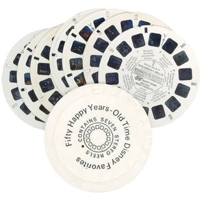 Old Time Disney Favorites - 7 View-Master Reels - vintage - 3D Reels Plus Storage Case Canister 3Dstereo 