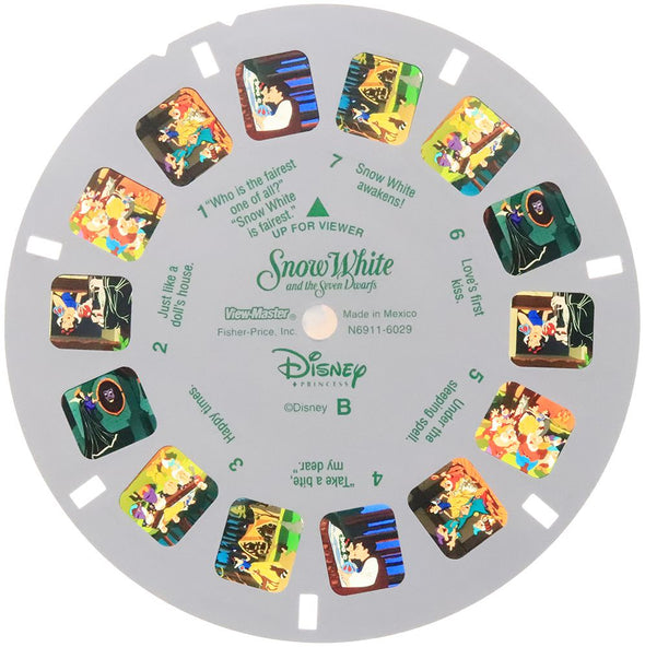 Disney Princess - 3 View-Master Reels - vintage - 3D views Plus Storage Case Canister 3Dstereo 