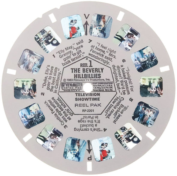 Television Showtime - 7 View-Master Reels - vintage - 3D Reels Plus Storage Case - 2734 Canister 3Dstereo 