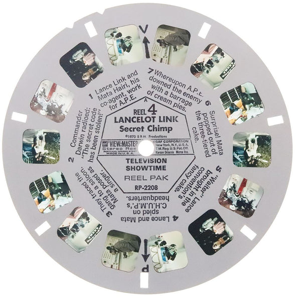 Television Showtime - 7 View-Master Reels - vintage - 3D Reels Plus Storage Case - 2734 Canister 3Dstereo 