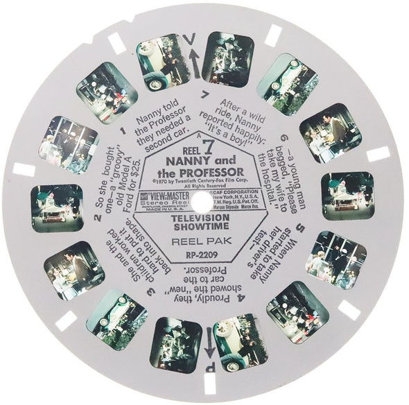 Television Showtime - 7 View-Master Reels - vintage - 3D Reels Plus Storage Case - 2734 Canister 3Dstereo 