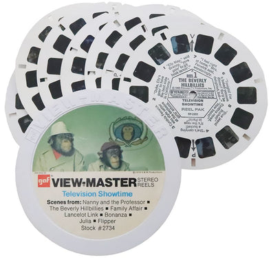 Television Showtime - 7 View-Master Reels - vintage - 3D Reels Plus Storage Case - 2734 Canister 3Dstereo 