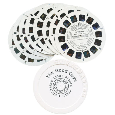 DALIA - The Good Guys - 8 View-Master Reels - vintage - 3D Reels Plus Storage Case Canister 3Dstereo 
