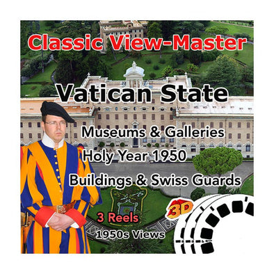 Vatican State - Vintage Classic View-Master - 1950s views CREL 3Dstereo 