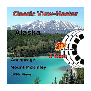 Alaska - Juneau - Mt.Mckinley - Anchorage - Vintage Classic View-Master - 1950s views CREL 3Dstereo 