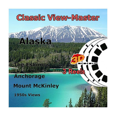 Alaska - Juneau - Mt.Mckinley - Anchorage - Vintage Classic View-Master - 1950s views CREL 3Dstereo 