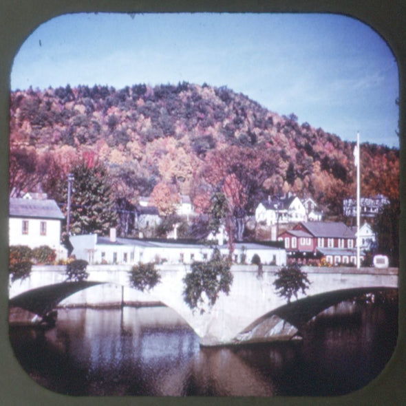 Massachusetts - Maine, Aerial Tramway, Mohawk Trail - Vintage Classic View-Master - 1950s views CREL 3Dstereo 