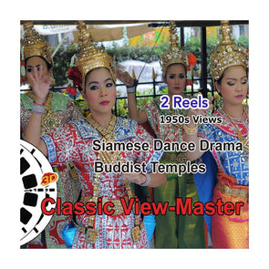 Buddhist Temples - Vintage Classic - 1950s views CREL 3Dstereo 