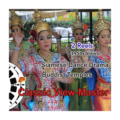 Buddhist Temples - Vintage Classic - 1950s views CREL 3Dstereo 