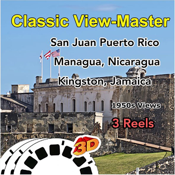 Jamaica - Nicaragua - Puerto Rico - Vintage Classic View-Master - 1950s views CREL 3Dstereo 