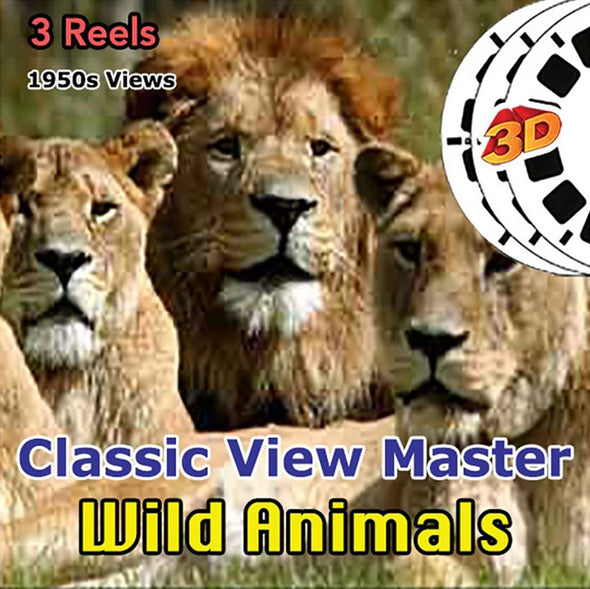 Wild Animals - Vintage Classic View-Master - 1950s views CREL 3Dstereo 