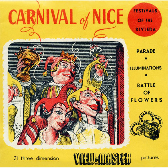 Carnival of Nice - View-Master 3 Reel Packet - vintage - MKT-CARNIC-BS3 MKT 3dstereo 
