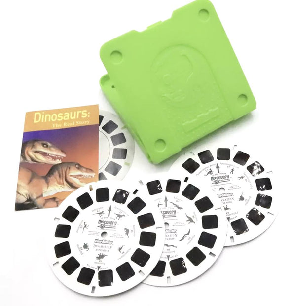 5 ANDREW - Dinosaurs - The Real Story - View-Master 3 Reel Set in Dedicated Reel Storage Case - vintage Reels 3dstereo 