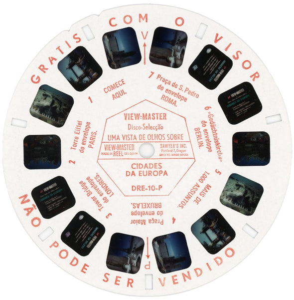 Uma Vista De Olhos Sobre Cidades Da Europa - View-Master Demonstration Reel - vintage - DRE-10-P Reels 3dstereo 