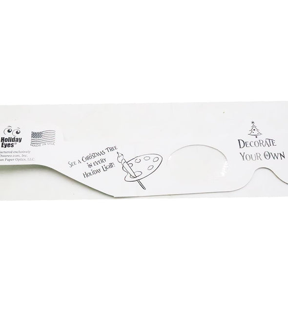 3D Christmas Glasses DECORATE YOUR OWN - Cardboard Unprinted White - American Made - NEW 3D Christmas Glasses 3dstereo 