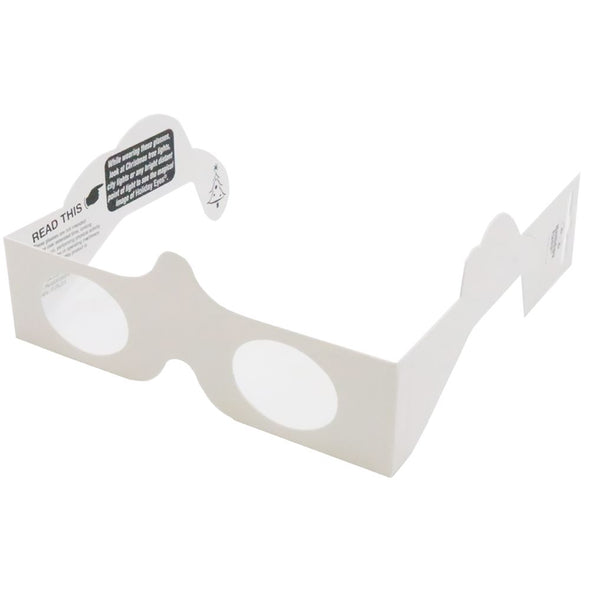 3D Christmas Glasses DECORATE YOUR OWN - Cardboard Unprinted White - American Made - NEW 3D Christmas Glasses 3dstereo 