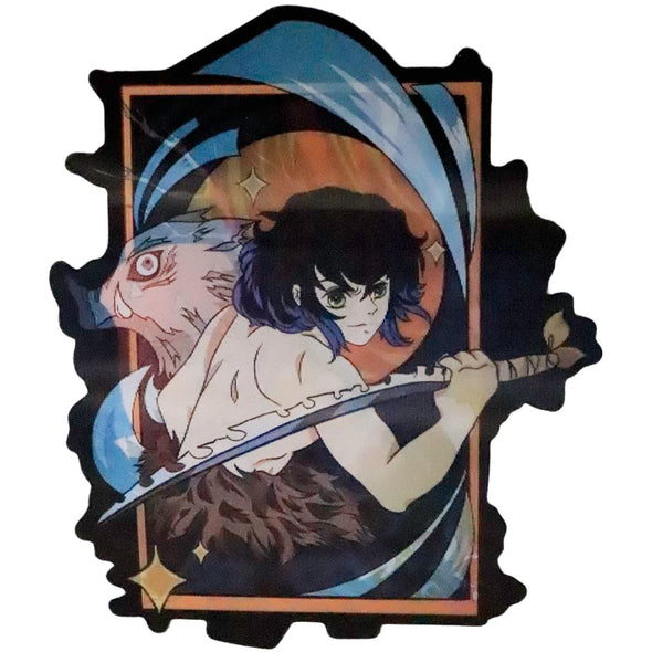 Demon Slayer - Anime - 3 image Flicker Lenticular Decal Sticker - 5.75x4.75 Postcard 3dstereo 
