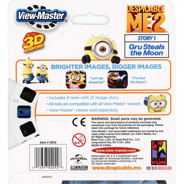 Despicable Me 2 - Gru Steals the Moon - ViewMaster 3 Reel Set - NEW VBP 3dstereo 