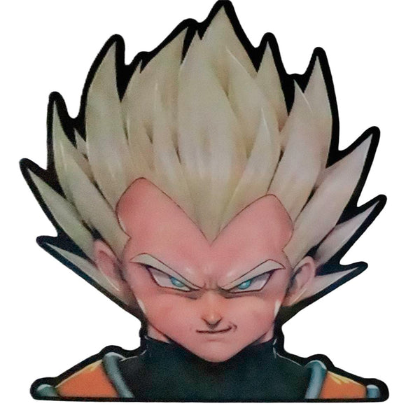 Vegeta - Dragon Ball Z - 2 image Flicker Lenticular Decal Sticker - 6.25x4.75 Postcard 3dstereo 