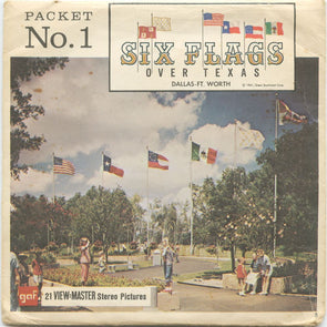 6 ANDREW - Six Flags Over Texas - View-Master 3 Reel Packet - vintage - A412-G1B Packet 3dstereo 