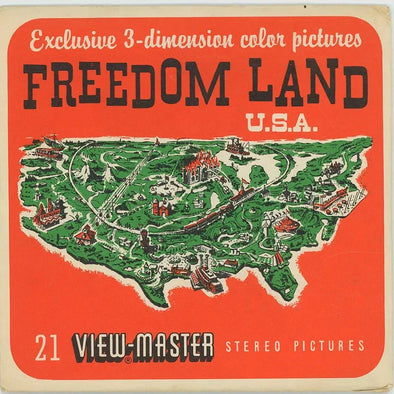 Freedom Land U.S.A - View-Master 3 Reel Packet - 1960's view - vintage - (ECO-A661-S5) Packet 3Dstereo.com 