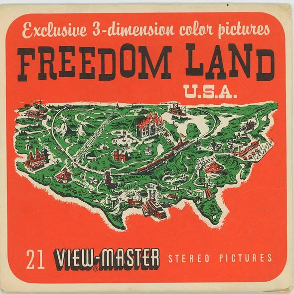 Freedom Land U.S.A - View-Master 3 Reel Packet - 1960's view - vintage - (ECO-A661-S5) Packet 3Dstereo.com 