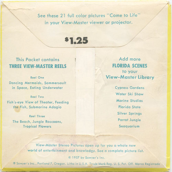 9 ANDREW - Weeki Wachee - View-Master 3 Reel Economy Packet - vintage - A991-S4 Packet 3Dstereo 