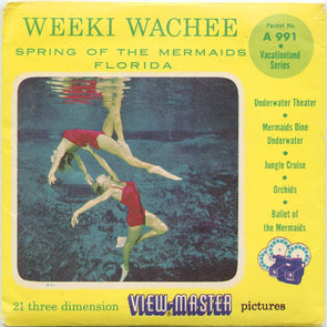 9 ANDREW - Weeki Wachee - View-Master 3 Reel Economy Packet - vintage - A991-S4 Packet 3Dstereo 