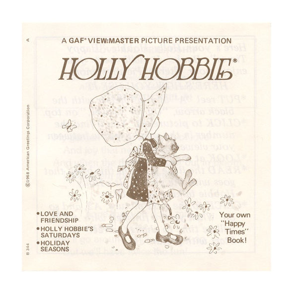 6 ANDREW - Holly Hobbie - View-Master 3 Reel Packet - 1976 - vintage - B344-G5A Packet 3dstereo 