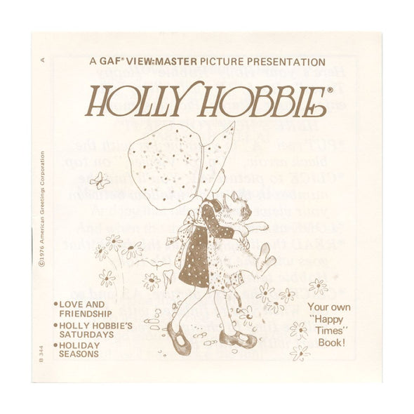 9 ANDREW - Holly Hobbie - View-Master 3 Reel Economy Packet - vintage - B344-G5A Packet 3Dstereo 