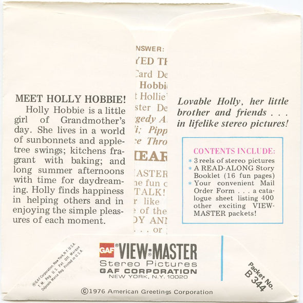 9 ANDREW - Holly Hobbie - View-Master 3 Reel Economy Packet - vintage - B344-G5A Packet 3Dstereo 