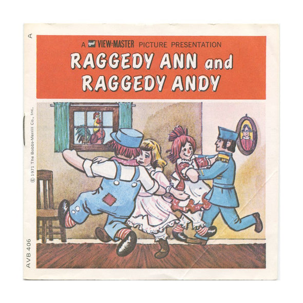 9 ANDREW - Raggedy Ann and Raggedy Andy - View-Master 3 Reel Economy Packet - vintage - B406-G3A Packet 3Dstereo 