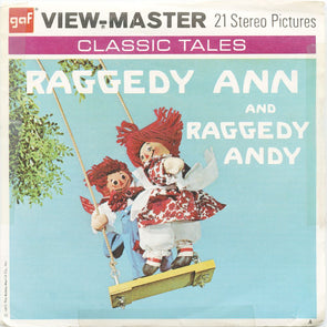 9 ANDREW - Raggedy Ann and Raggedy Andy - View-Master 3 Reel Economy Packet - vintage - B406-G3A Packet 3Dstereo 