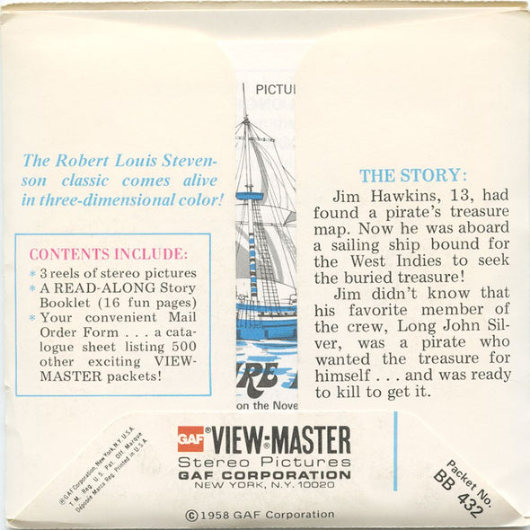 6 ANDREW - Treasure Island - View-Master 3 Reel Packet - 1958 - vintage - BB432-G5B Packet 3dstereo 