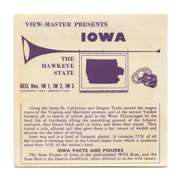9 ANDREW - Iowa - View-Master 3 Reel Economy Packet - vintage - IW-1,2,3-S3 Packet 3Dstereo 