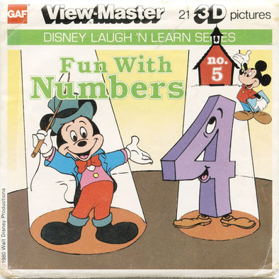 9 ANDREW - Fun with Numbers - View-Master 3 Reel Economy Packet - vintage - K10-G6 Packet 3Dstereo 
