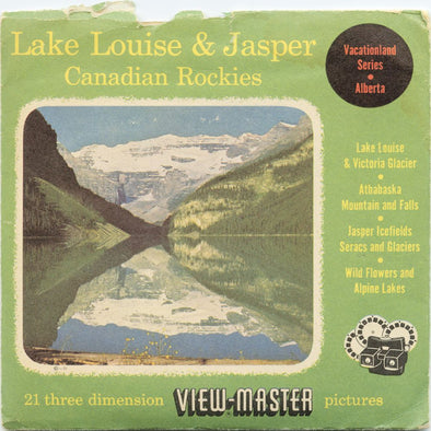 9 ANDREW - Lake Louise & Jasper - View-Master 3 Reel Economy Packet - vintage - 316,317,319-S3 Packet 3Dstereo 