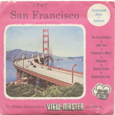 10 ANDREW - San Francisco - View-Master 3 Reel Economy Packet - vintage - 198-A,B,C-S3 Packet 3dstereo 