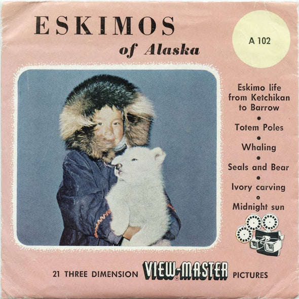 11 ANDREW - Eskimos of Alaska - View-Master 3 Reel Economy Packet - vintage - A102-BS4 Packet 3dstereo 