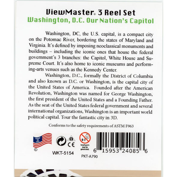 6ANDREW-WASHINTON, D.C. - Set 1 -View-Master 3 Reel Set - vintage WKT 3Dstereo 