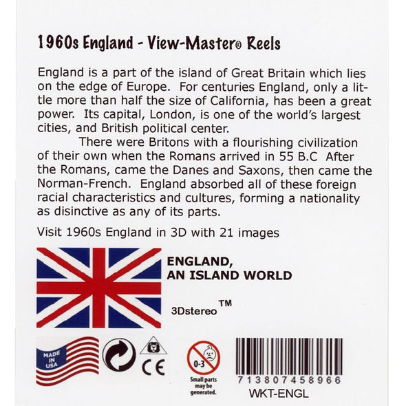 Classic England - View-Master 3 Reel Set - 1960's - vintage FKT 3dstereo 