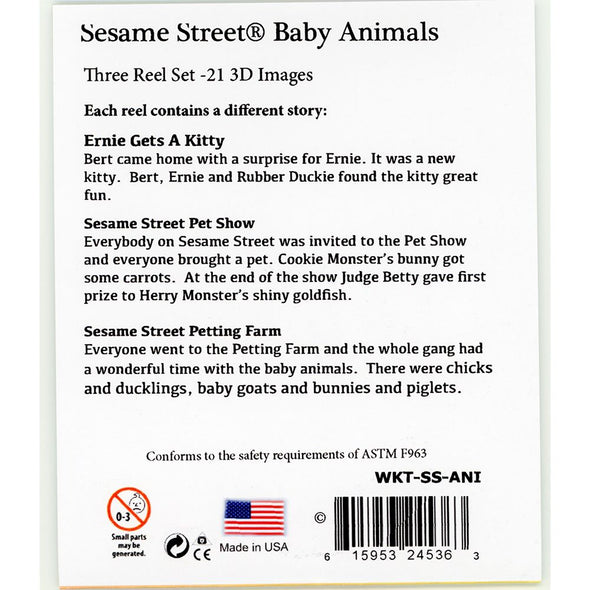 Sesame Street - Baby Animals - ViewMaster 3 Reel Set - NEW WKT 3Dstereo 